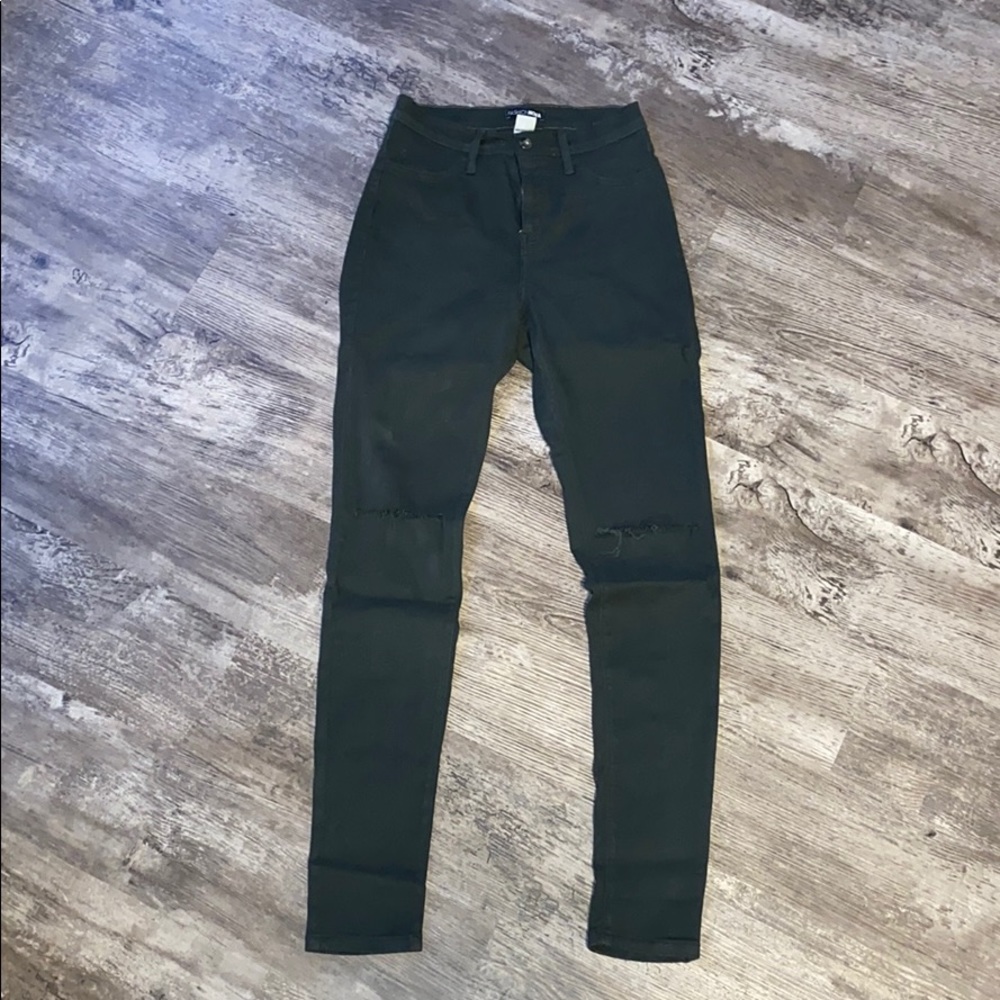High waist stretch skinny jeans